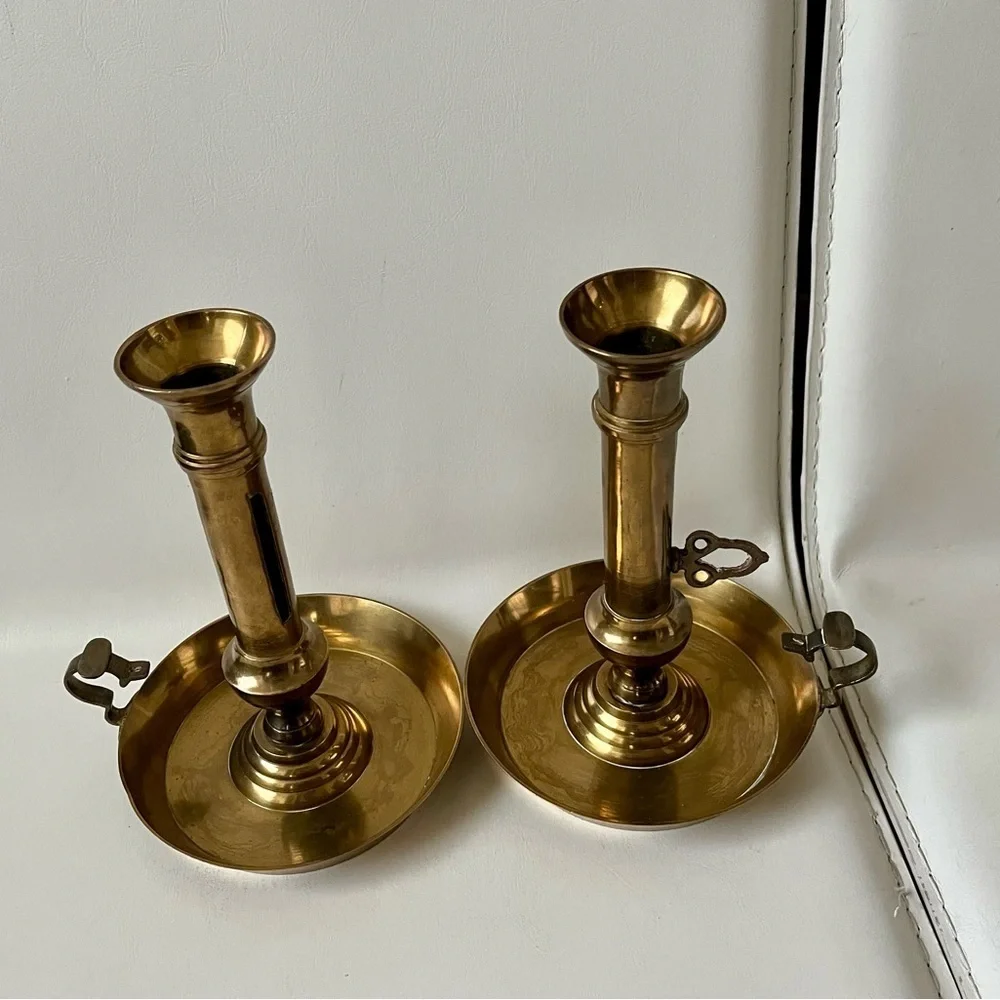 Vintage Brass Candle Holders